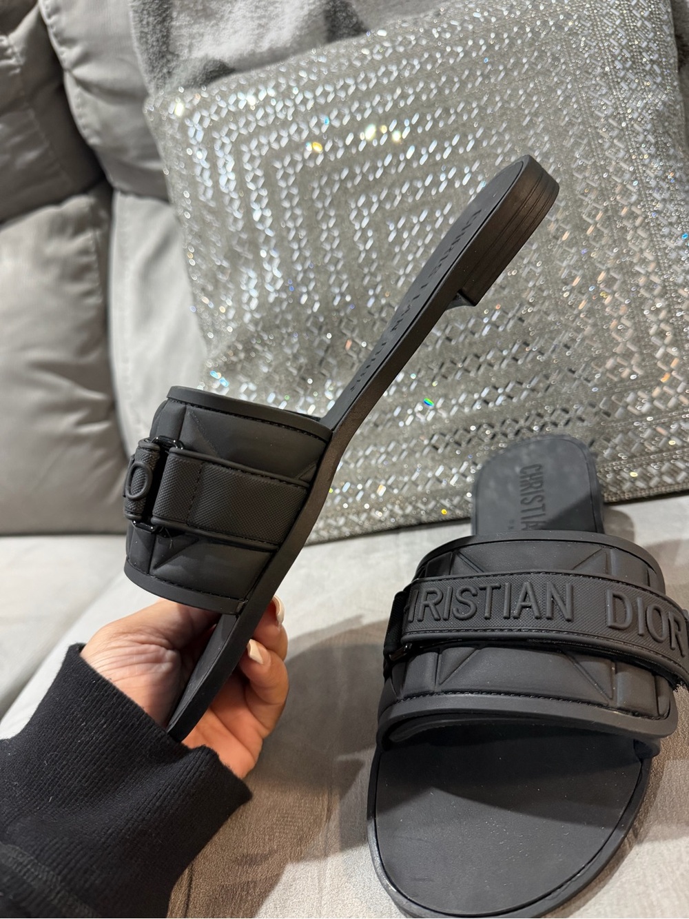 Christian Dior Black Slide Sandals BRAND NEW - Picture 4 of 4
